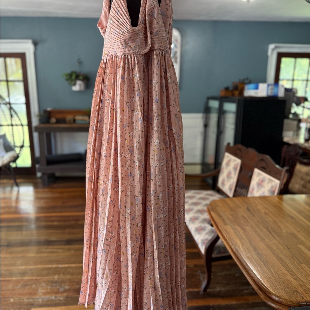 In Bloom Blush Floral Long Sleeve Dress